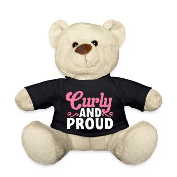 Lockiges Haar Afro Locken Natürliches Haar - Teddy - Schwarz - Vorne