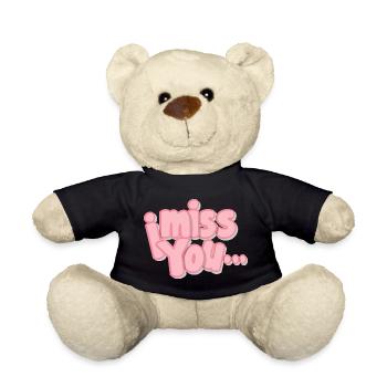 i miss you Exclusive Designs - Teddy Bear - black - Front