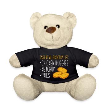 Chicken Nugget Lover Chicken Nuggets - Teddy Bear - black - Front