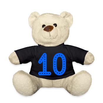 10. 10 YEARS. 10th ANNIVERSARY. 10 YEAR ANNIVERSARY. - Teddy Bear - black - Front