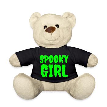 Spooky Girl Neon Horror Design - Teddy Bear - black - Front
