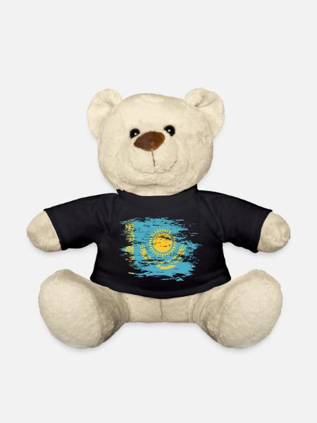 Kasachstan Flagge used - Teddy - Schwarz