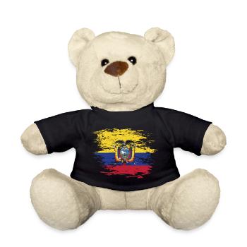 Ecuador flag used - Teddy Bear - black - Front