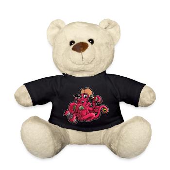 Personnage 🐙 Graffiti Octopus pour enfants et jeunes - Nounours - noir - Devant