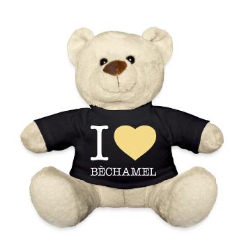 J’ADORE LA BÉCHAMEL - Nounours - noir - Devant