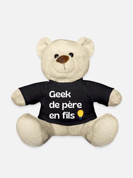 Geek vom Vater zum Sohn - Papa Geschenk - Teddy - Schwarz