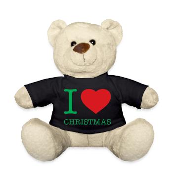 I LOVE CHRISTMAS Weihnachten - Teddy - Schwarz - Vorne