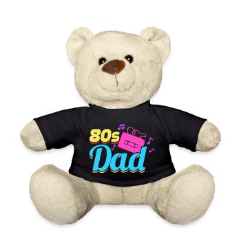 80s father - Teddy Bear - black - Front