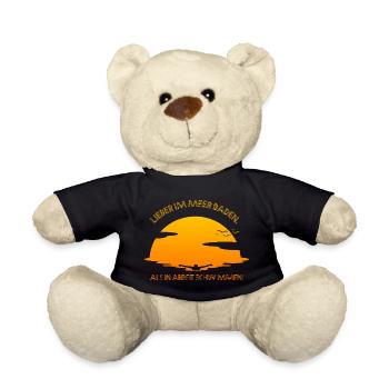Lieber im Meer baden als in Arbeit schwimmen - Teddy - Schwarz - Vorne