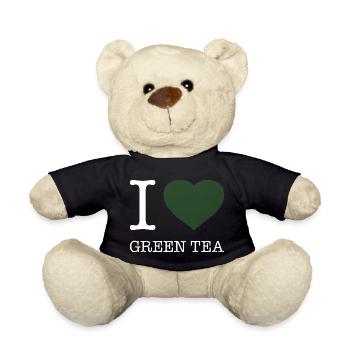 I LOVE GREEN TEA - Teddy Bear - black - Front