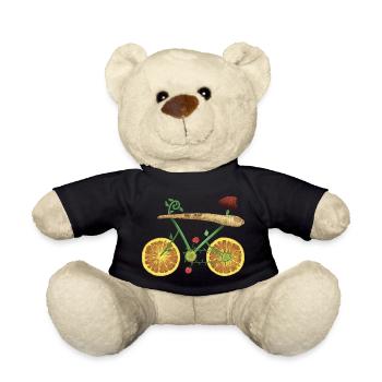 Design de vélo fruité avec des tranches d’orange - Nounours - noir - Devant