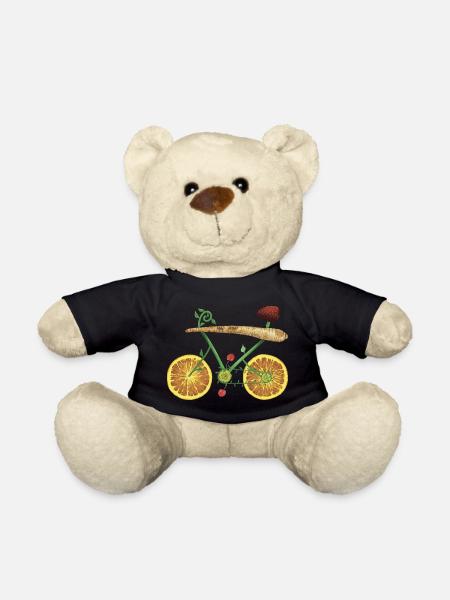 Design de vélo fruité avec des tranches d’orange - Nounours - noir