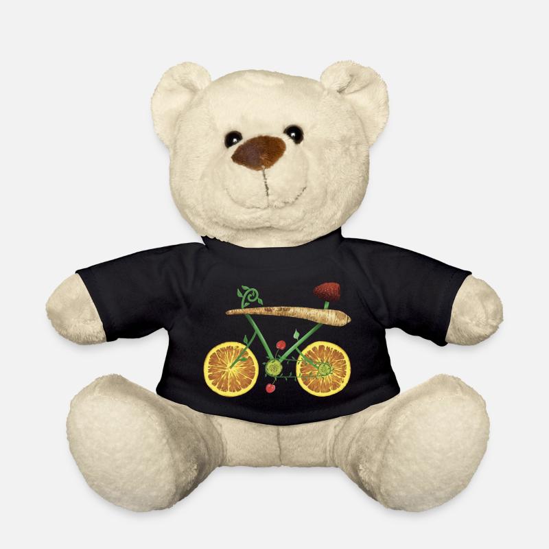 Design de vélo fruité avec des tranches d’orange - Nounours - noir