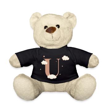 Lettre u nuages étoiles - Nounours - noir - Devant
