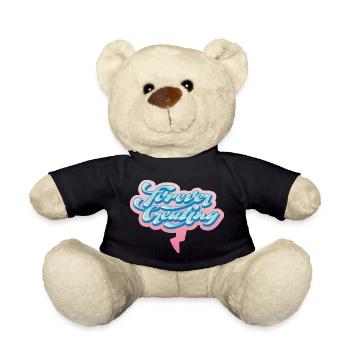 Forever Creating – Artistic Typography - Teddy Bear - black - Front