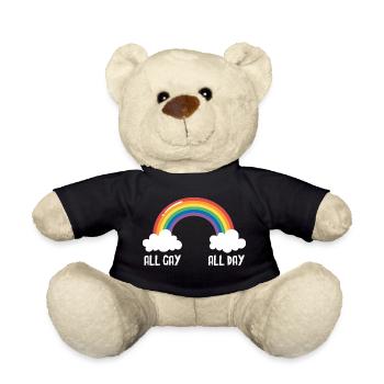 All Gay All Day - Teddy - Schwarz - Vorne