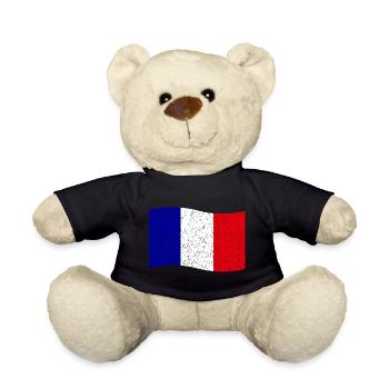 Französische Vintage-Flagge - Teddy - Schwarz - Vorne