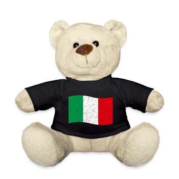 vintage Italian flag - Teddy Bear - black - Front
