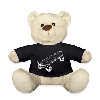 Skateboard Sketch - Teddy Bear - black - Front
