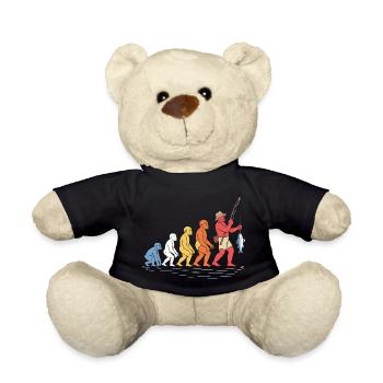 Évolution de la pêche du pêcheur humain drôle - Nounours - noir - Devant