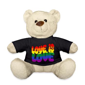 Love is Love – Pride. Visible. Naturally - Teddy Bear - black - Front
