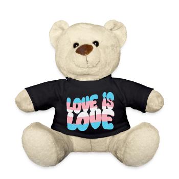 Love is Love – Trans & Visible with Pride - Teddy Bear - black - Front