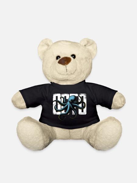 Stilisierter Oktopus - Teddy - Schwarz
