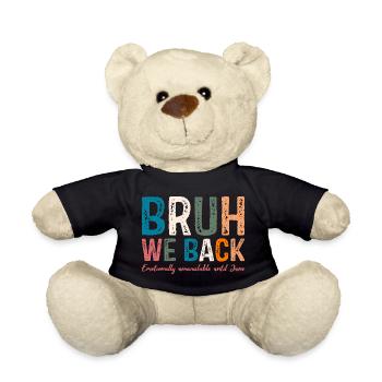 Whimsical Colourful Typography Design - Teddy Bear - black - Front