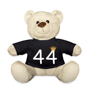Artistic number crown 44 print for trendy looks - Teddy Bear - black - Front