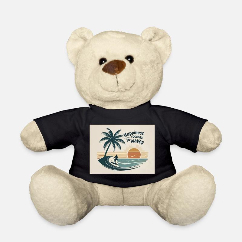Surfer reitet Welle mit Sonnenuntergang am Meer - Teddy - Schwarz
