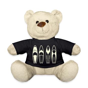 Minimalistische abstrakte Surfbretter - Teddy - Schwarz - Vorne