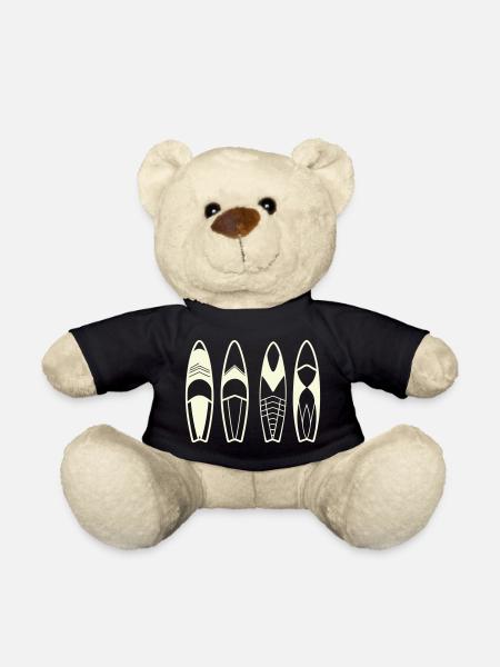 Minimalistische abstrakte Surfbretter - Teddy - Schwarz