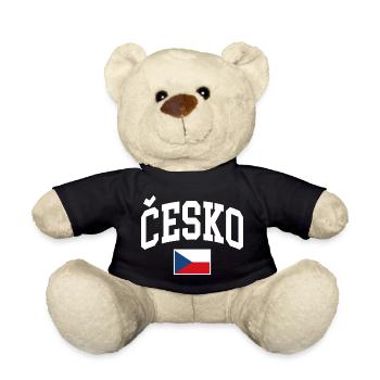 Drapeau de la République tchèque - Nounours - noir - Devant