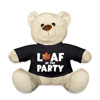 Leaf of the Party Happy Fall Harvest Autumn Leaf - Teddy Bear - black - Front
