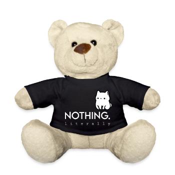 Kawaii Chat Blanc Rien - Nounours - noir - Devant
