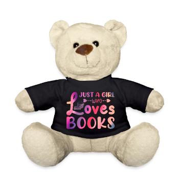 Just a girl who loves books - Teddy Bear - black - Front