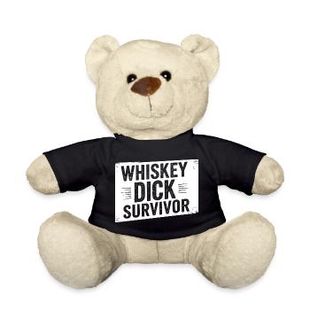 Whiskey Dick Survivor Schmutziger Humor Frech Drec - Teddy - Schwarz - Vorne