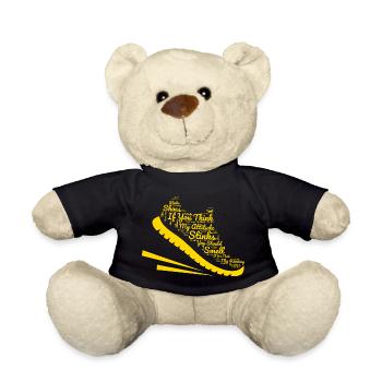 Courir mon attitude pue Sentir mes chaussures Marathon - Nounours - noir - Devant