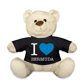 I love Bermuda - Teddy Bear - black - Front