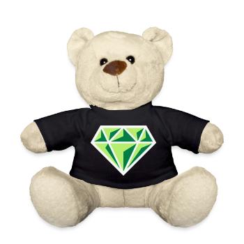 Diamond (Gemstone Brilliant Symbol / NEG Gre 3C) - Teddy Bear - black - Front