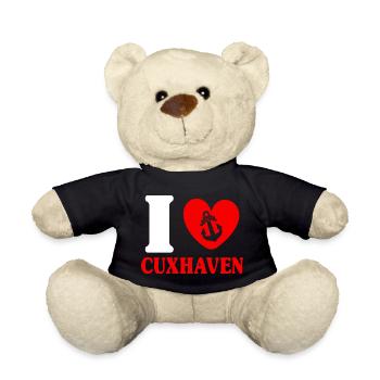 North Sea Holiday I LOVE CUXHAVEN Lustig - Teddy Bear - black - Front