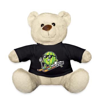 Wassermelone Auf Skiern Mit Sonnenbrille - Teddy - Schwarz - Vorne