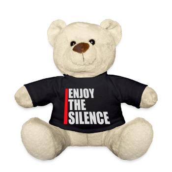 Enjoy The Silence Saying Calm Silence Introvert - Teddy Bear - black - Front