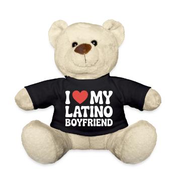 I Love My Latino Boyfriend Valentinstag - Teddy - Schwarz - Vorne
