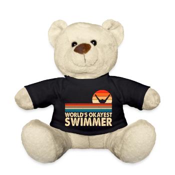 Schwimmen Wassersport Schwimmer Geschenke - Teddy - Schwarz - Vorne