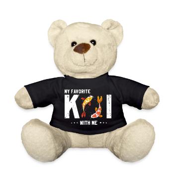 My Favorite Koi With Me Fish Lover Humor - Teddy - Schwarz - Vorne