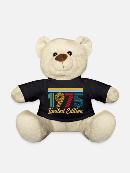 1975 Geburtstag Geboren 1975 Vintage-Retro-Geschenk - Teddy - Schwarz