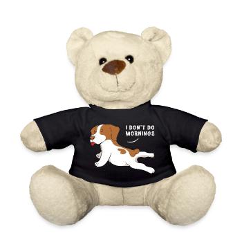 Les lève-tard se lèvent lundi matin râle-bougons - Nounours - noir - Devant