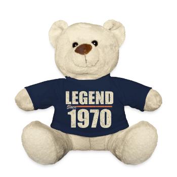 Anniversaire 1970 | Légende depuis 1970 - Nounours - bleu marine - Devant