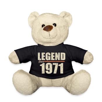 Anniversaire 1971 | Légende depuis 1971 - Nounours - noir - Devant
